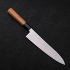 Gyuto ZDP-189 Polished Buffalo Teak Handle 210mm (8.3”)-[Musashi]-[Japanese-Kitchen-Knives]