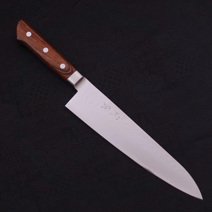 Gyuto knife VG-5 Tsuchime Western Handle 210mm-VG-5-Tsuchime-Western Handle-[Musashi]-[Japanese-Kitchen-Knives]
