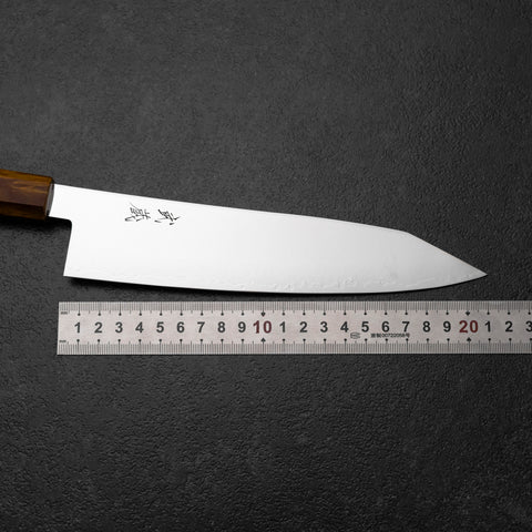 Kiritsuke VG-10 Damascus Yellow Birch Handle 210mm