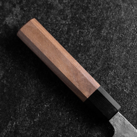 Gyuto Sweden Stainless Steel Nashiji Washi Damascus Black Walnut Handle 210mm