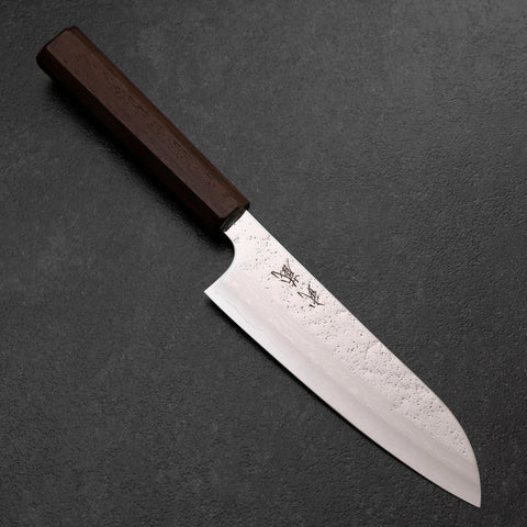 Cuchillo Santoku Inoxidable VG-10 Pulido Sakura con Mango de Ébano, 175 mm