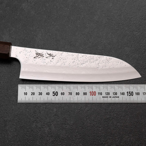 Cuchillo Santoku Inoxidable VG-10 Pulido Sakura con Mango de Ébano, 175 mm