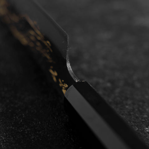 Santoku Blue Steel #2 Kurouchi Chokin Deer Buffalo Ebony Handle 165mm (6.5")