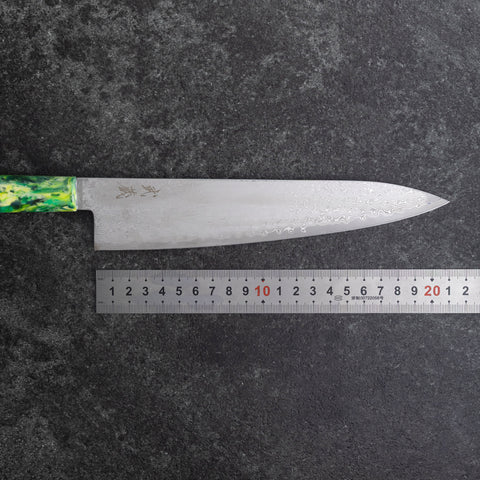 Gyuto VG-10 Damascus Ocean Green Mix Handle 210mm (8.3”)