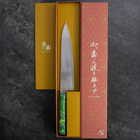 Gyuto VG-10 Damascus Ocean Green Handle 210mm (8.3”)
