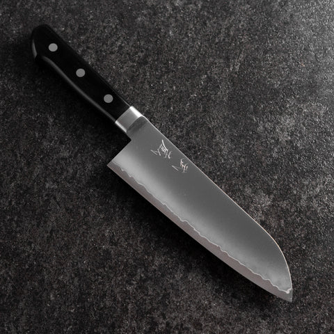 Santoku VG-10 Polished Western Black Handle 170mm