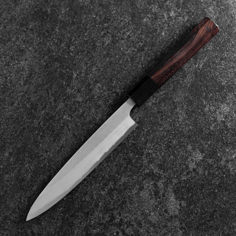 Petty Stainless Clad White Steel #2 Polished Buffalo Ebony Handle 170mm