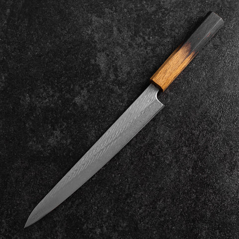 Sujihiki AUS-10 Nawame Damascus Yaki Urushi Handle 240mm