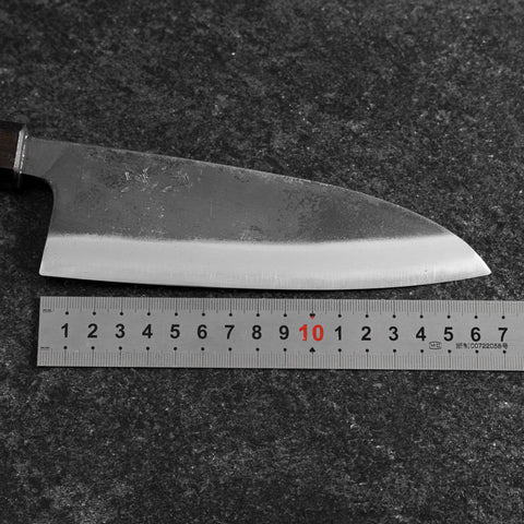Santoku Stainless Clad Blue Super Kurouchi Green Urushi Handle 165mm (6.5”)