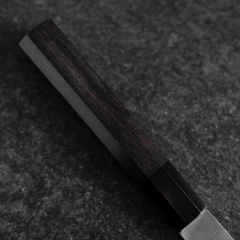 Gyuto White Steel #2 Chokin Kasumi Pagoda Sakura Buffalo Ebony Handle 210mm