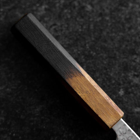 Petty Silver Steel #3 Tsuchime Damascus Yaki Urushi Handle 140mm (5.3”)