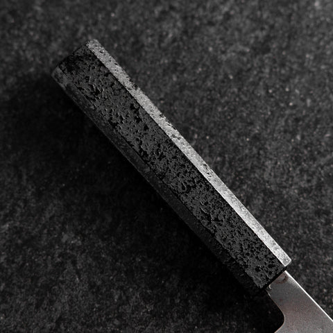 Nakiri Blue Steel #2 Stainless Clad Nashiji Black Ishime Handle 165mm