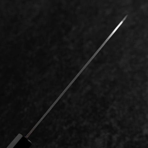 Santoku Stainless Clad Blue Super Polished Buffalo Ebony Handle 180mm