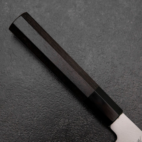 Santoku Silver Steel #3 Polished Buffalo Ebony Handle 165mm