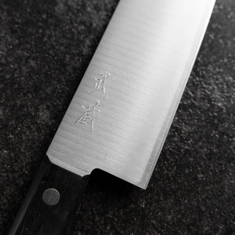 Santoku VG-1 Polished Western Black Handle 165mm（Tsuba-nashi)