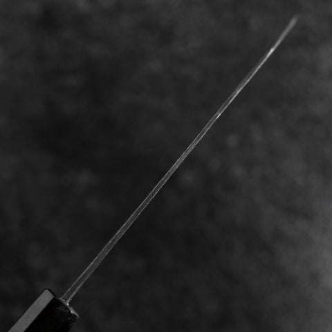三徳 青紙スーパー 黒打槌目 焼漆柄 165mm