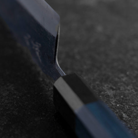 Bunka Stainless Clad Blue Super Kurouchi Blue Urushi Handle 170mm (6.7”)