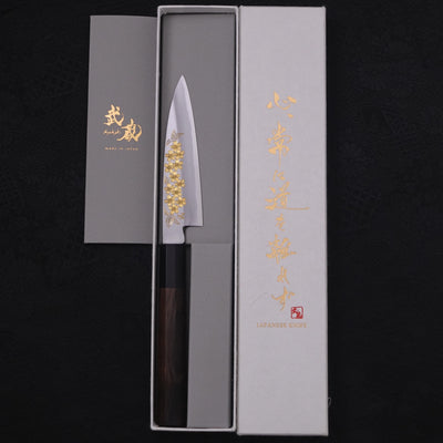 Koyanagi White steel #2 Kasumi Chokin Sakura Buffalo Ebony Handle 110mm
