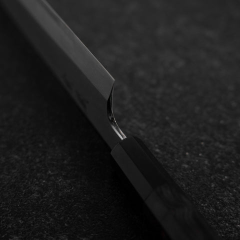 Gyuto Blue Steel #1 Suminagashi Buffalo Ebony Handle 200mm