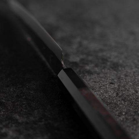 Petty Blue Steel #1 Stainless Clad Kurouchi Buffalo Ebony Handle 150mm