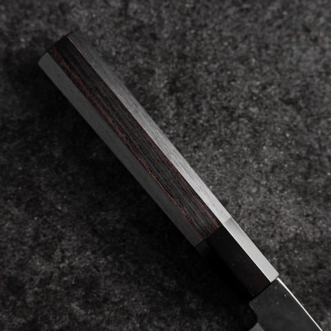 Petty Blue Steel #1 Stainless Clad Kurouchi Buffalo Ebony Handle 150mm