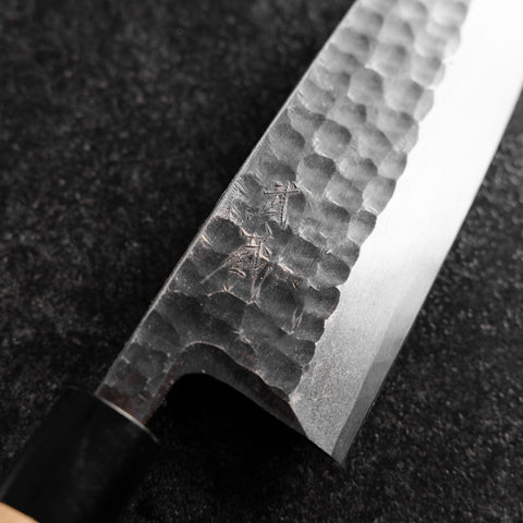 Deba White Steel #2 Kurouchi Tsuchime Cherry Handle 180mm