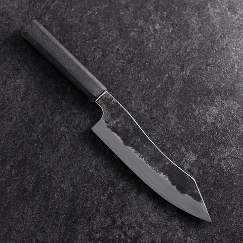 Bunka White Steel #2 Stainless Clad Kurouchi Black Ishime Urushi Handle 180mm