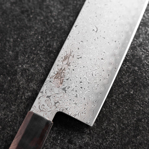 Nakiri VG-10 Damascus Brown Brich Handle 165mm