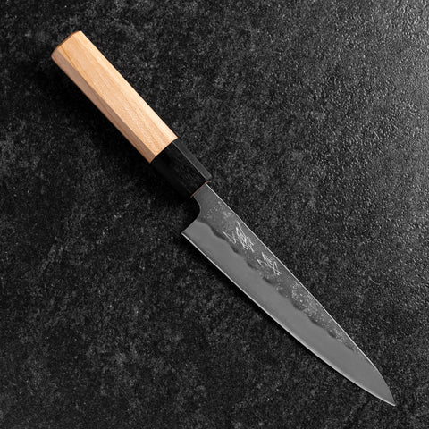 Petty Silver Steel #3 Nashiji Buffalo Cherry Handle 150mm