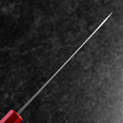 Petty Blue Steel #1 Stainless Clad Polished Red Black Urushi Handle 150mm