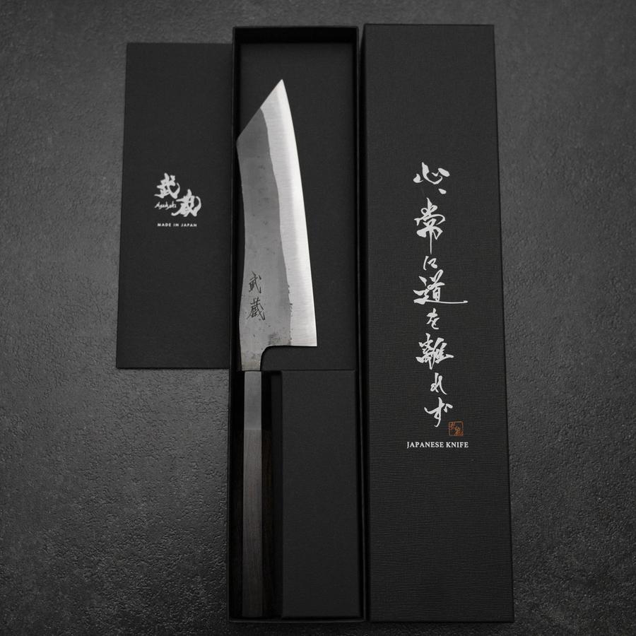 Uchino_2　2口 Hakata Blue Steel #2 Kurouchi Buffalo Ebony Handle 165mm (6.5