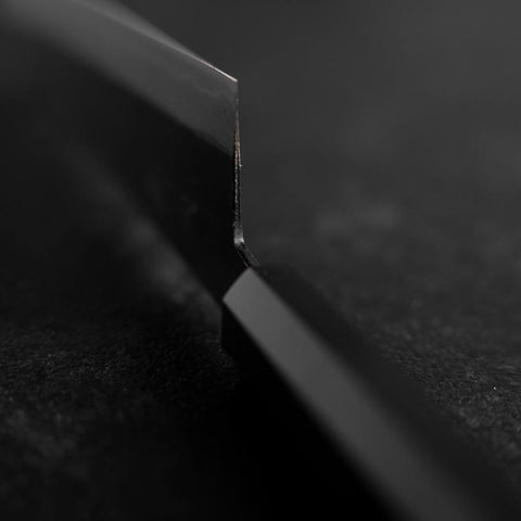 Hakata Blue Steel #2 Kurouchi Buffalo Ebony Handle 180mm-[Musashi]-[Japanese-Kitchen-Knives]