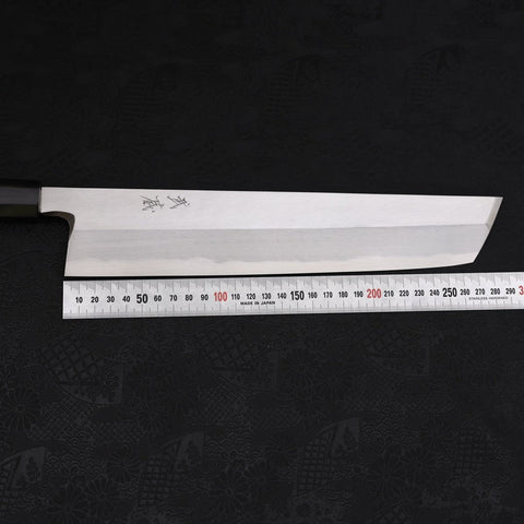 Hamokiri(Honekiri) Blue Steel #2 Kasumi Buffalo Ebony Handle 300mm (11.8”)-[Musashi]-[Japanese-Kitchen-Knives]