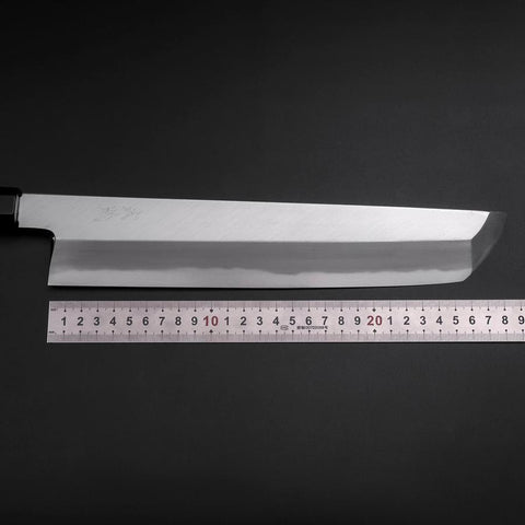 Hamokiri(Honekiri) White Steel #2 Kasumi Buffalo Ebony Handle 300mm (11.8”)-[Musashi]-[Japanese-Kitchen-Knives]