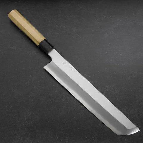 Hamokiri(Honekiri) White Steel #2 Kasumi Buffalo Magnolia Handle 300mm (11.8”)-[Musashi]-[Japanese-Kitchen-Knives]
