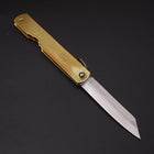Higonokami Aogami 100mm Brass (3.9”)-[Musashi]-[Japanese-Kitchen-Knives]