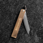 Higonokami Aogami 100mm Brass (Vertical Type) (3.9”)-[Musashi]-[Japanese-Kitchen-Knives]