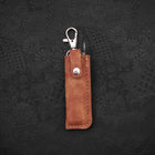 Higonokami Aogami 55mm With Brown Leather Pouch (2.2”)-[Musashi]-[Japanese-Kitchen-Knives]