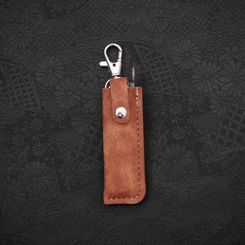 Higonokami Aogami 55mm With Brown Leather Pouch (2.2”)-[Musashi]-[Japanese-Kitchen-Knives]
