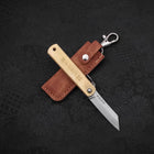 Higonokami Aogami 55mm With Brown Leather Pouch (2.2”)-[Musashi]-[Japanese-Kitchen-Knives]