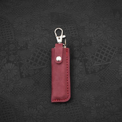 Higonokami Aogami 55mm With Red Leather Pouch (2.2”)-[Musashi]-[Japanese-Kitchen-Knives]