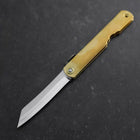 Higonokami Aogami 90mm Brass (3.5”)-[Musashi]-[Japanese-Kitchen-Knives]