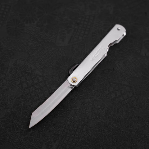 Higonokami Aogami 90mm Silver (3.5”)-[Musashi]-[Japanese-Kitchen-Knives]