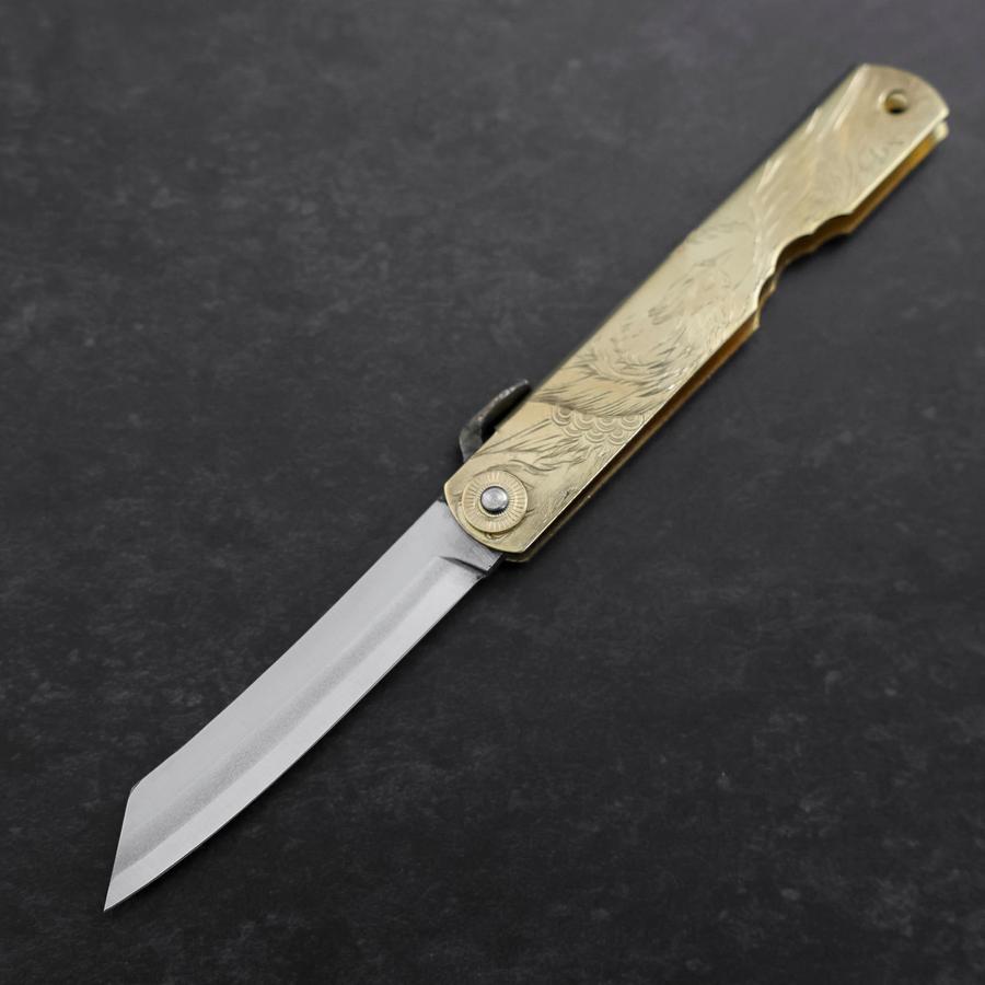 肥後守 青紙 彫金 鳳凰 120mm – MUSASHI