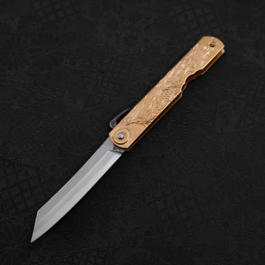肥後守 青紙 彫金 青龍 120mm – MUSASHI
