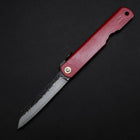 Higonokami Aogami Clad Tsuchime 100mm with Red Sheath-[Musashi]-[Japanese-Kitchen-Knives]