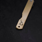 Higonokami Aogami Eto Inu 80mm Brass (3.1”)-[Musashi]-[Japanese-Kitchen-Knives]