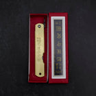 Higonokami Aogami Eto Ne 80mm Brass (3.1”)-[Musashi]-[Japanese-Kitchen-Knives]