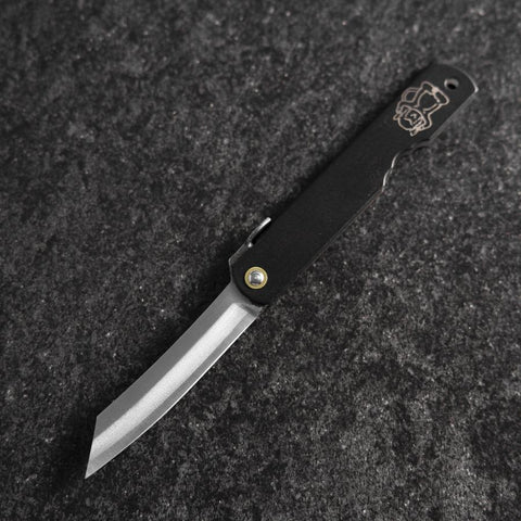 Higonokami Aogami Eto Saru 80mm Black (3.1”)-[Musashi]-[Japanese-Kitchen-Knives]