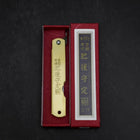 Higonokami Aogami Eto Tatsu 80mm Brass (3.1”)-[Musashi]-[Japanese-Kitchen-Knives]